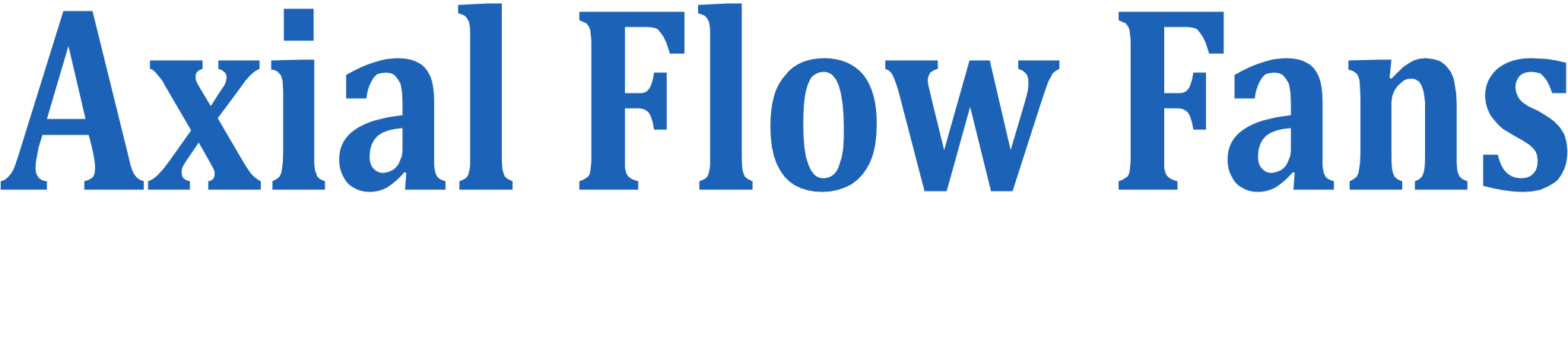 Axial Flow Fans